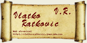 Vlatko Ratković vizit kartica